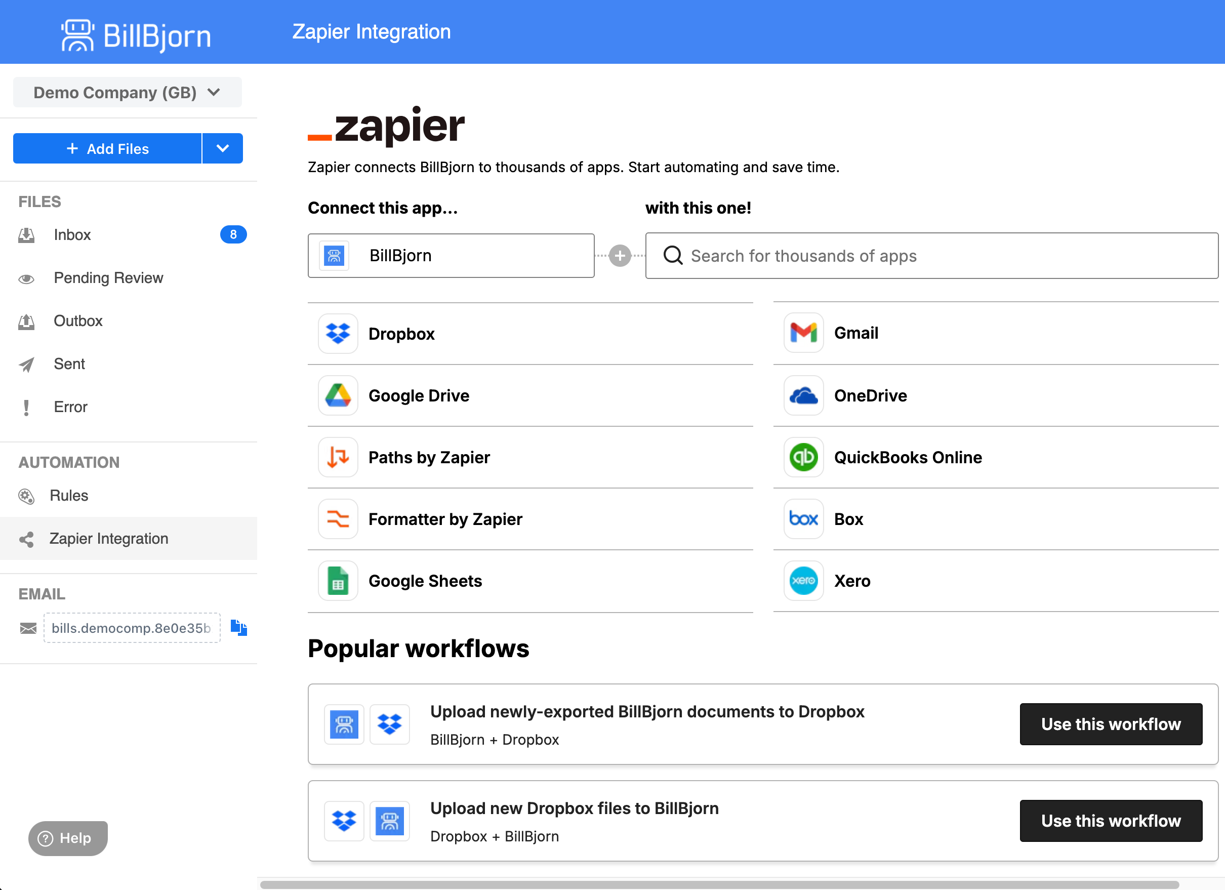 Zapier Integration